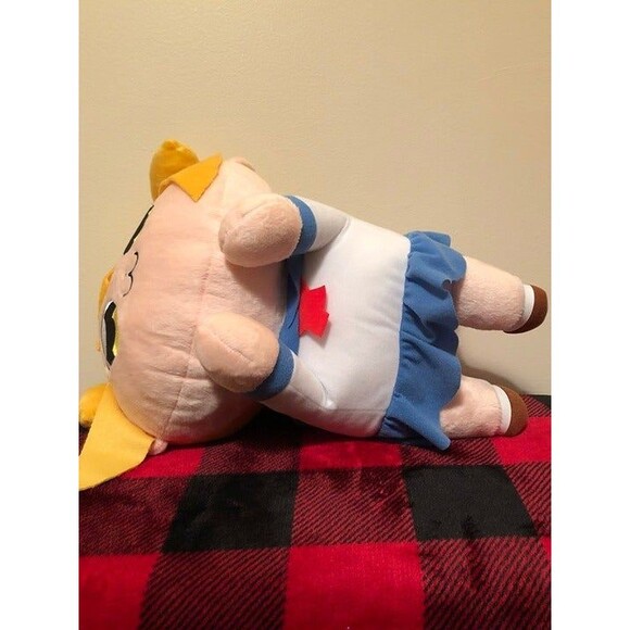 Pop Team Epic Popuko Plush Laying Down 14" Big Toreba Prize Plush Japan Import - Picture 7 of 9